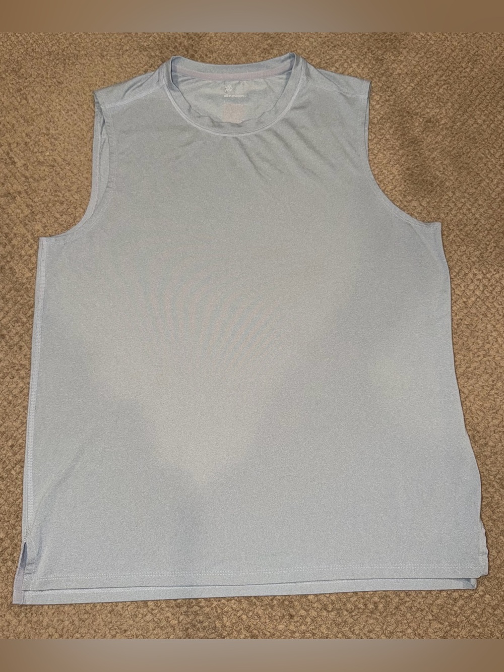 All In Motion Men’s Gray Polyester Blend Sleeveless Performance Muscle Tank - L